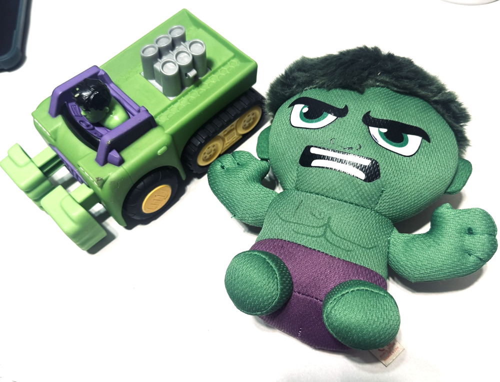 Ty Marvel Incredible Hulk Plush & Smash Tank toy Lot Spidey & Amazing Friends